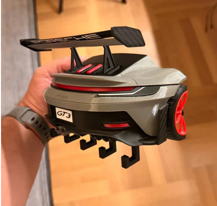 Porta Chaves Porsche GT3 RS Decorativo de Parede